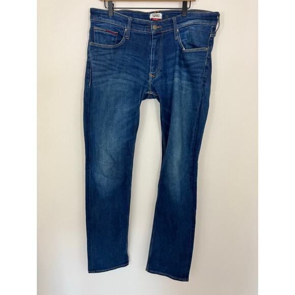 Tommy Jeans Men’s 38x36 Straight Fit Denim Jeans Medium Wash - Picture 1 of 8